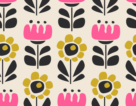 Fototapeta seamless floral pattern