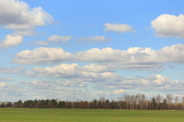 The vast blue sky and clouds sky