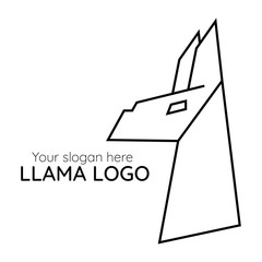 Vector logo with llama's head