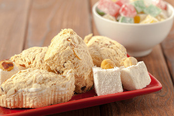traditional eastern desserts on the table