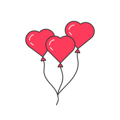 pink outline balloon like heart