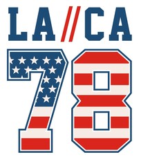 Retro LA CA American flag background fully editable vector illustration, can be scaled to any size without quality loss.