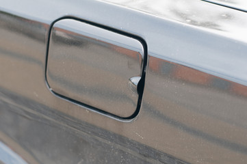 Fuel cap on black volga