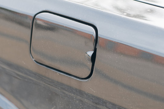 Fuel cap on black volga