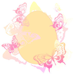 Obraz na płótnie Canvas Easter egg, holiday, card, on a white
