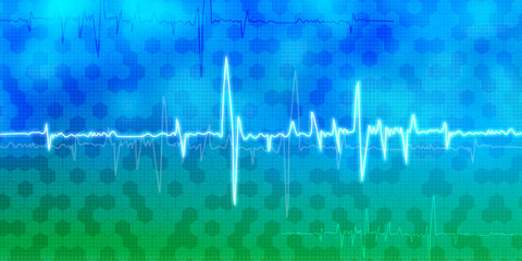 Heart Pulse wave line abstract background