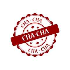 Cha-cha red stamp illustration