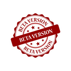 Obraz premium Beta version red stamp illustration