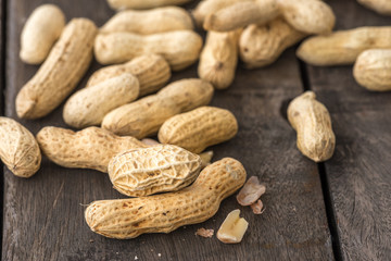 peanut on wood