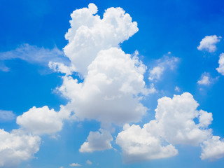 Naklejka na ściany i meble white cloud and blue sky nature background.