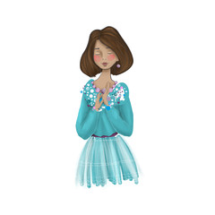 Girl with beads