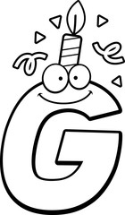 Cartoon Letter G Birthday