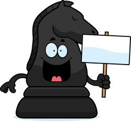 Cartoon Chess Knight Sign