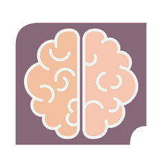 Vector brain icon in flat gradient style