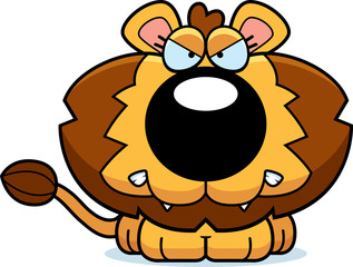 Cartoon Angry Lion Cub