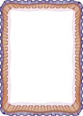 Insulated frame background template for certificate or diploma