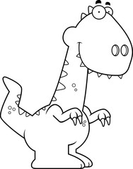 Smiling Cartoon Velociraptor