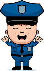Police Officer Excited