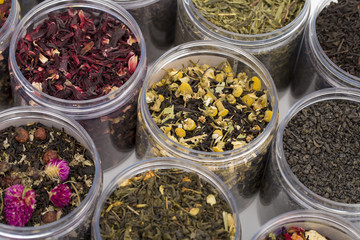 Tea on the white background