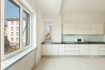 Interior of empty kitchen