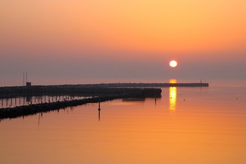 The most beautiful sunset in Karrebaeksminde in February