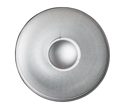 Beauty dish reflector  isolated on white background 