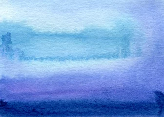 Zelfklevend Fotobehang Abstract watercolor landscape painted background. Texture paper. © Liliia
