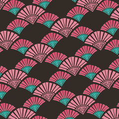 Fototapeta na wymiar Beautiful pink Japanese pattern design to decor your home