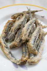 anchovies floured and fried
