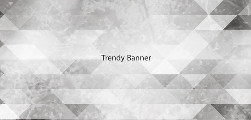 Abstract grey and white mosaic corporate design background.Trendy Banner. Vector graphic design.