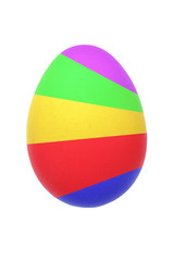 Colorful easter egg isolated on white