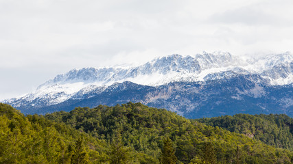 Taurus Mountains.  The view across Koprulu Canyon National Park, in south western Turkey, towards...