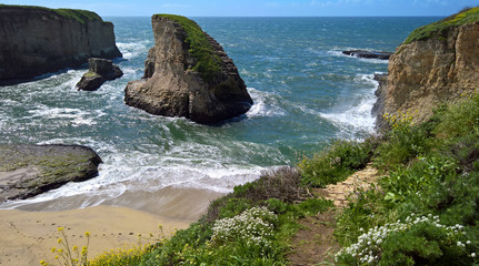 Küste nahe Davenport, Kalifornien