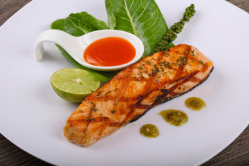 Grilled salmon