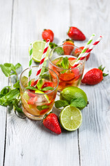 Strawberry Mojito with Lime