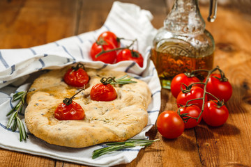 Focaccia with olives