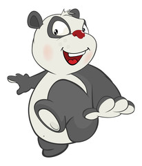 Obraz premium Illustration of a Cute Panda. Cartoon Character 