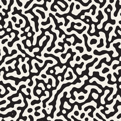 Vector Seamless Grunge Pattern. Black and White Organic Shapes. Abstract Background Illustration