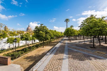 Streets and architecture in Jerez de la Frontera,Spain