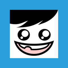 funny naughty face icon