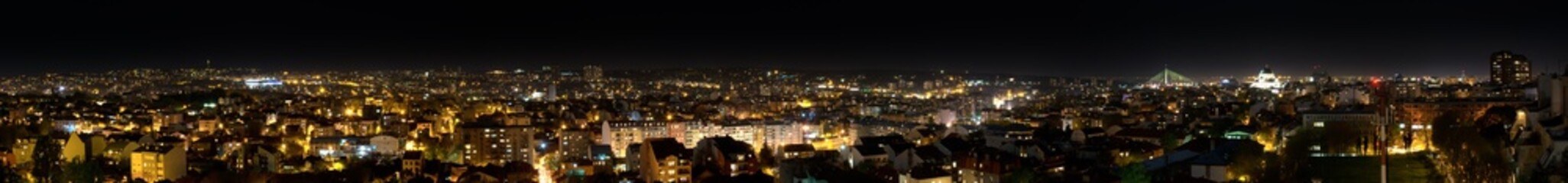 Fototapeta premium Belgrade panorama by night