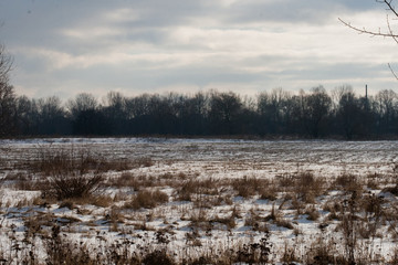 Nature in early spring. Very cold and warm at the same time. A great spring day in the country.