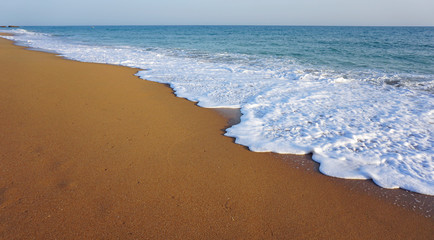 waves on a beach