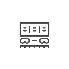 Freight wagon line icon