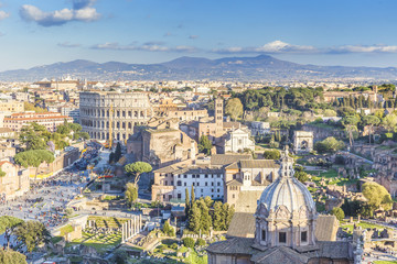 Fototapeta premium Panorama of the historical part of Rome.Italy