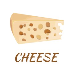 Cheese. Flat design. Vector illustration.