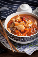 Chinese chicken with vegetables.