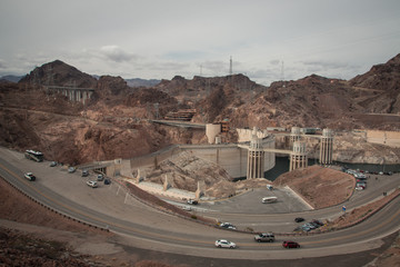 Fototapeta premium Hoover dam, boulder dam between nevada and arizona