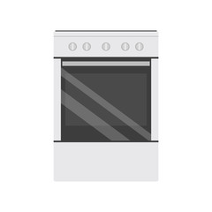 Flat icon kitchen cooker isolated on white background. Vector illustration.