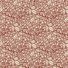 Coffee bean seamless pattern